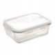 Pote 640ml Retangular Hermético Borossilicato Transparente